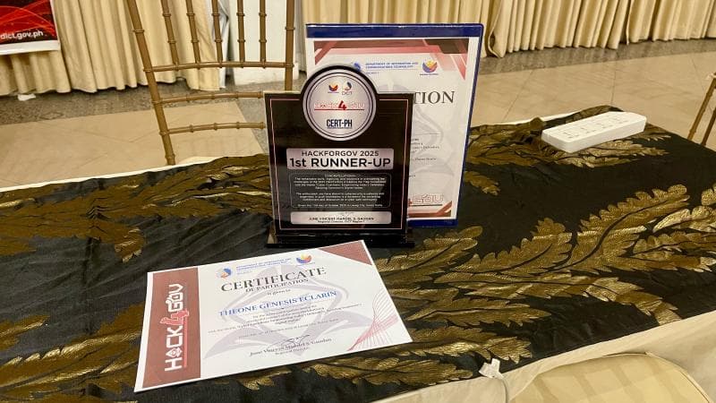 Hack4Gov 2025 Regionals trophies photo.
